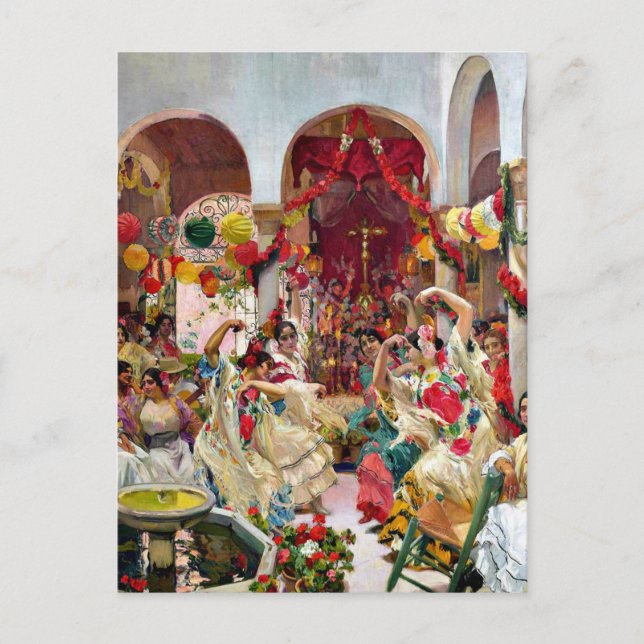 Sorolla: Seville-The Dance Postcard (Front)