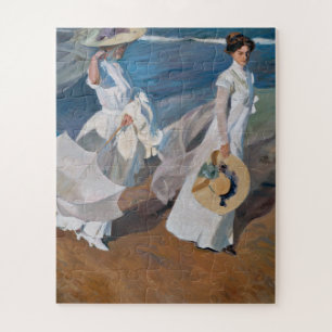 Sorolla Y Bastida - Strolling Along The Seashore Jigsaw Puzzle