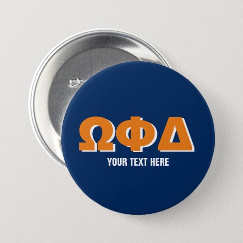 Sorority and fraternity buttons with Greek letters