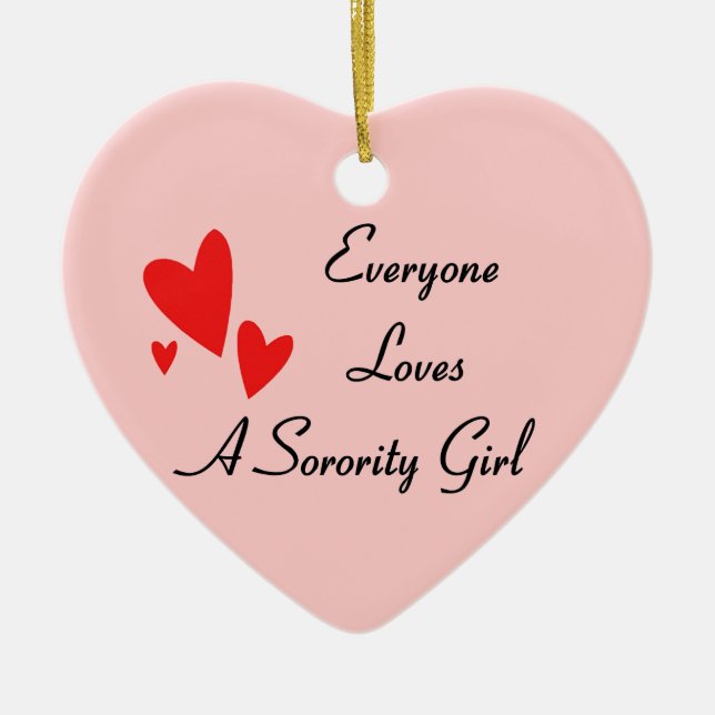 Sorority Girl Ceramic Ornament (Front)