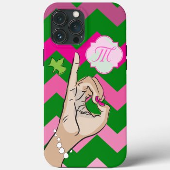 Sorority Life Pink And Green Case-mate Iphone Case by dawnfx at Zazzle