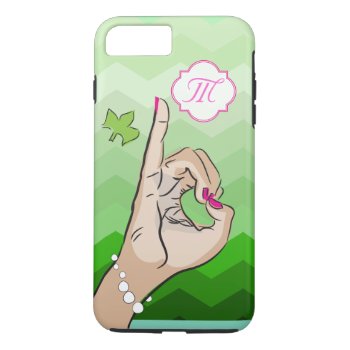 Sorority Life Pink And Green Iphone 8 Plus/7 Plus Case by dawnfx at Zazzle