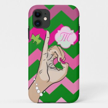Sorority Life Pink And Green Iphone 11 Case by dawnfx at Zazzle