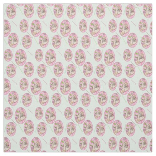 Sorority Life pink and green fabric