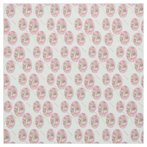 Sorority Life pink and green fabric