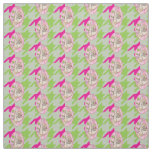Sorority Life pink and green houndstooth Fabric