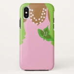 Sorority Life Pink And Green Illustration Iphone X Case at Zazzle