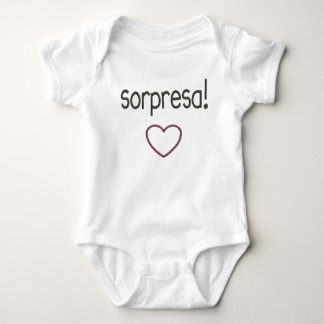 Sorpresa! Surprise! Pregnancy Reveal in Spanish Baby Bodysuit