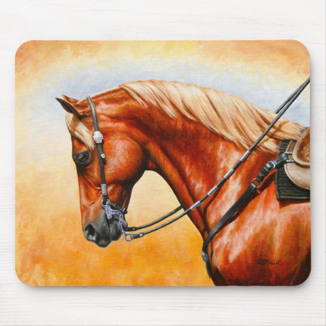 Sorrel Flaxen Chestnut Quarter Horse Mouse Pad (Front)