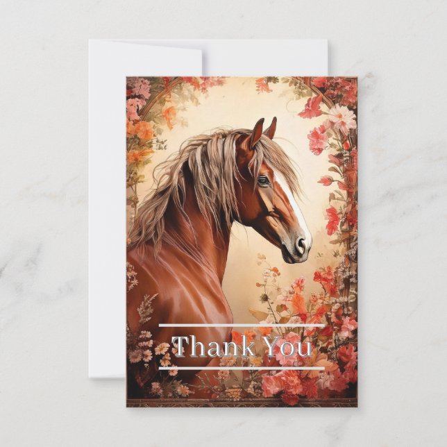 Sorrel Horse Thank You Card (Front)