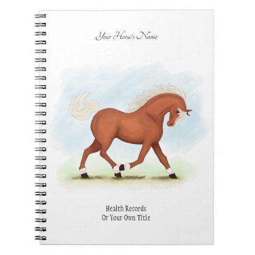 Sorrel Pony or Horse Personalized Owners Journal