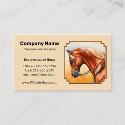 Sorrel Western Pleasure Quarter Horse Business Card