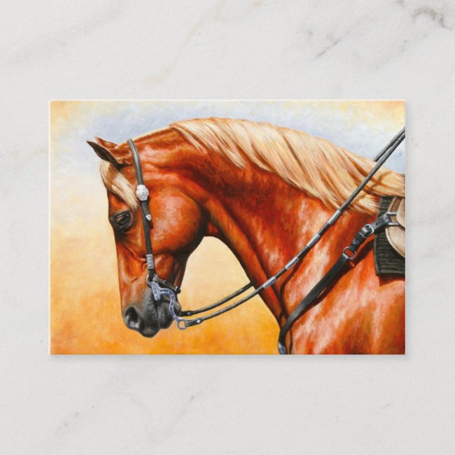 Sorrel Western Pleasure Quarter Horse Business Card