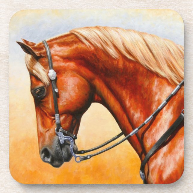 Sorrel Western Pleasure Quarter Horse Coaster (Front)