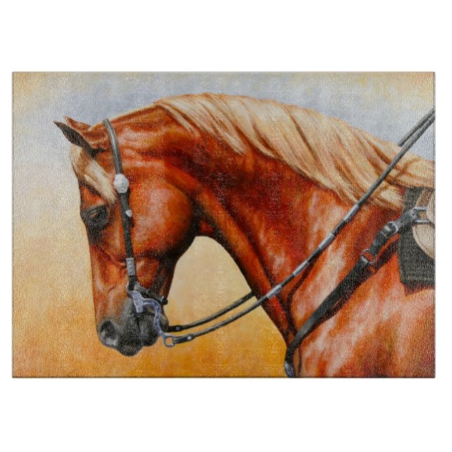 Sorrel Western Pleasure Quarter Horse Cutting Board (Front)