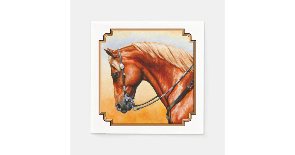 Sorrel Western Pleasure Quarter Horse Paper Napkins Zazzle