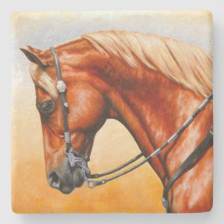 Sorrel Western Pleasure Quarter Horse Stone Coaster
