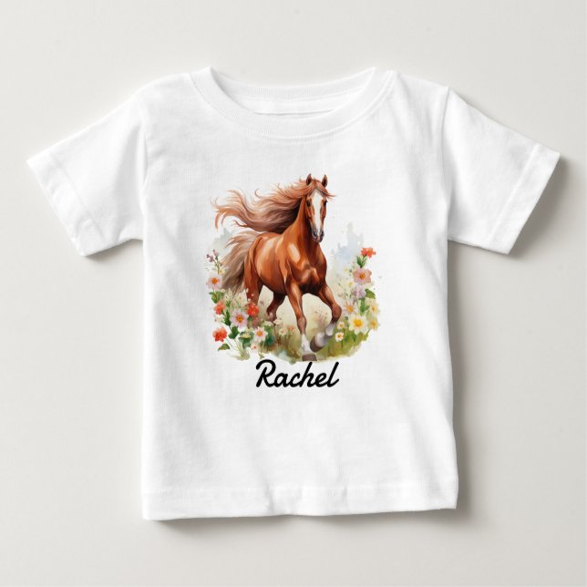 Sorrel Wild Horse Baby T-Shirt (Front)