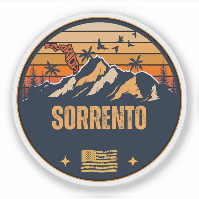Sorrento, Florida  Sticker (Front)