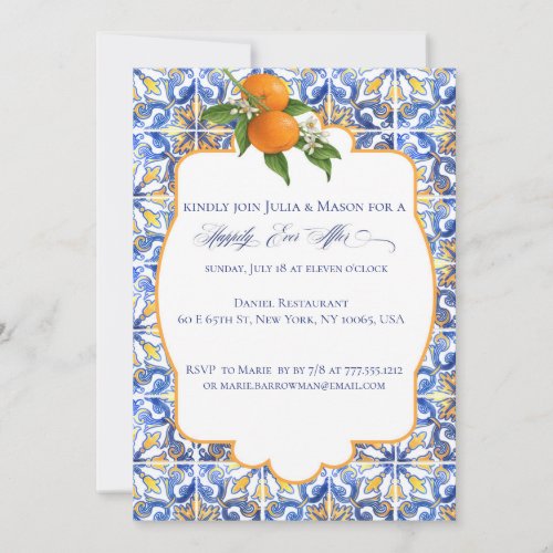 Sorrento Happily Ever After Wed Brunch Inv Card