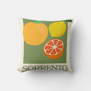 Sorrento Italy Citrus Kitchen Print Throw Pillow
