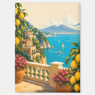 Sorrento Italy Lemons Vintage Travel Magnet