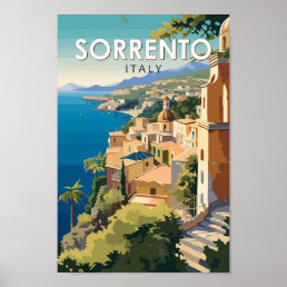 Sorrento Italy Travel Art Vintage Poster