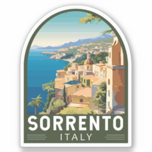 Sorrento Italy Travel Art Vintage Sticker