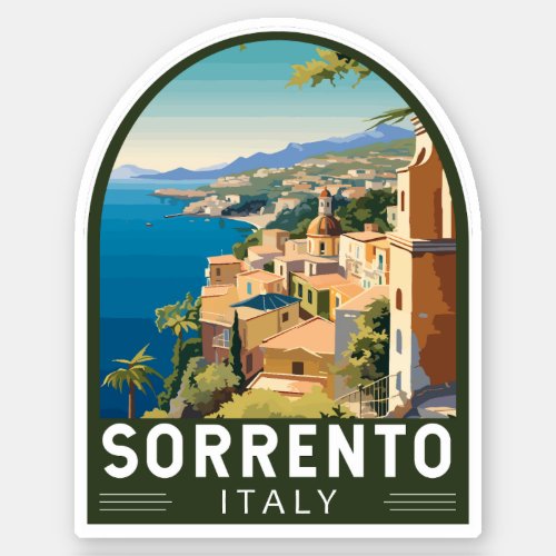 Sorrento Italy Travel Art Vintage Sticker