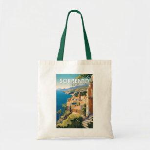 Sorrento Italy Travel Art Vintage Tote Bag
