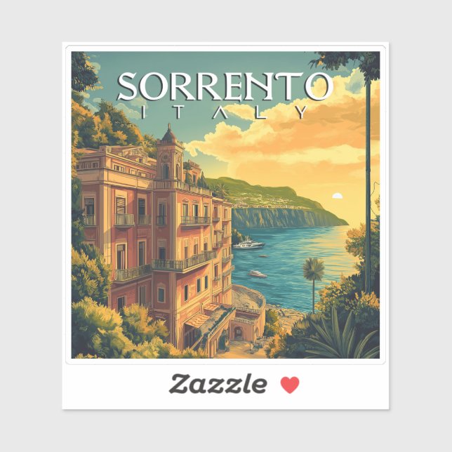Sorrento Italy - Vibrant Cityscape  Sticker (Sheet)