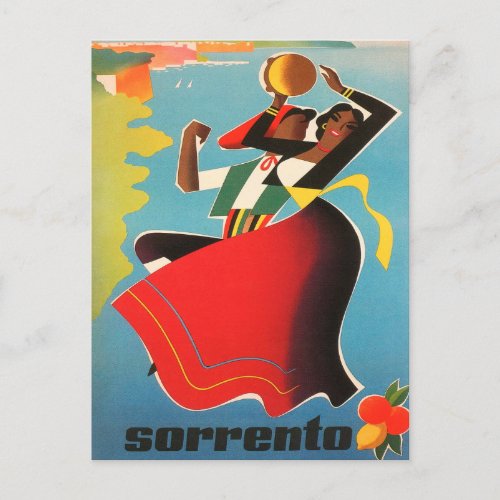 Sorrento Italy Vintage Travel Postcard
