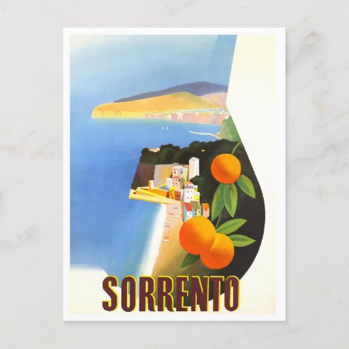 Sorrento Italy vintage travel Postcard