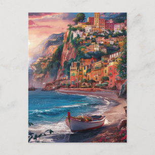 Sorrento Italy watercolor Painting Postcard