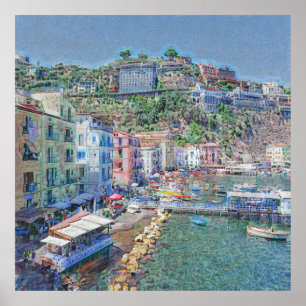 SORRENTO, Marina Grande, Poster