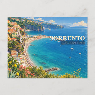Sorrento Marina Illustration Gulf of Naples Postcard