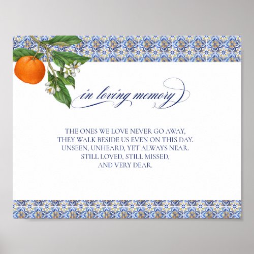 Sorrento Tile Collection Wedding Memorial Sign