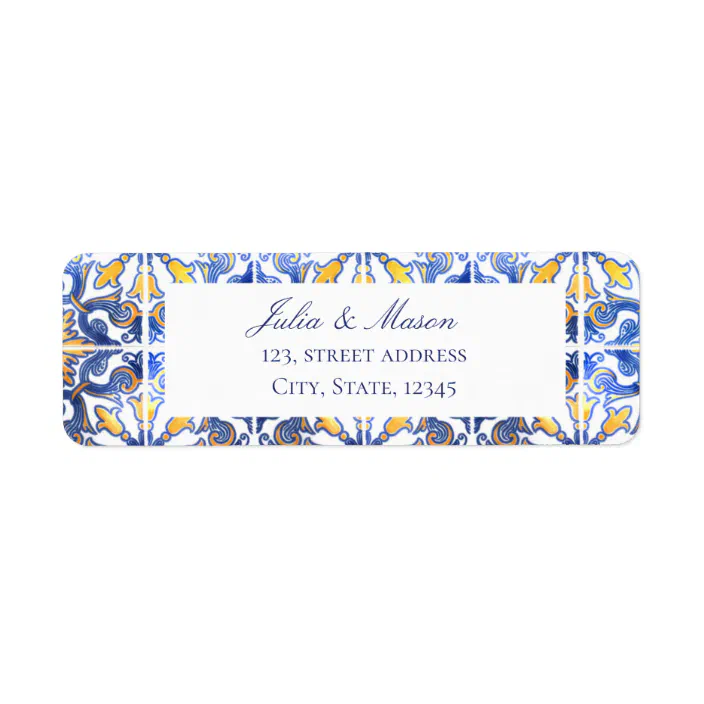 Sorrento | Wedding Envelope Return Address Label | Zazzle