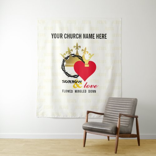 SORROW AND LOVE Christian Easter Church Wall Art Tapestry