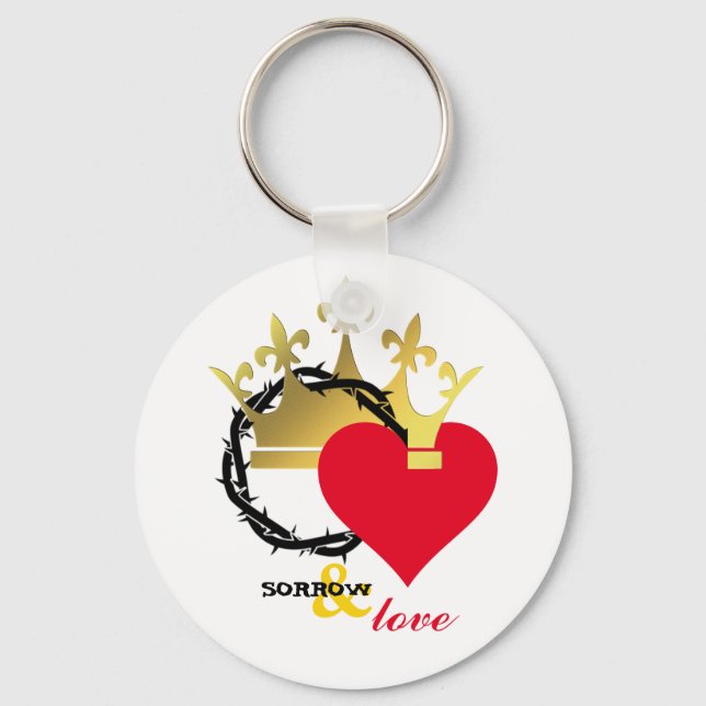 SORROW AND LOVE Christian Easter Keychain (Front)