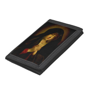 Sorrowful Blessed Virgin Mary in Prayer Tri-fold Wallet