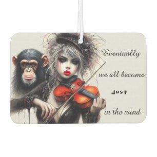 Sorrowful Girl Playing Violin Air Freshener