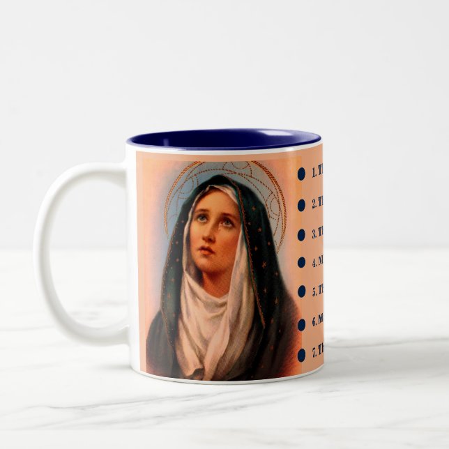 Sorrowful Mother Devotion Two-Tone Coffee Mug (Left)