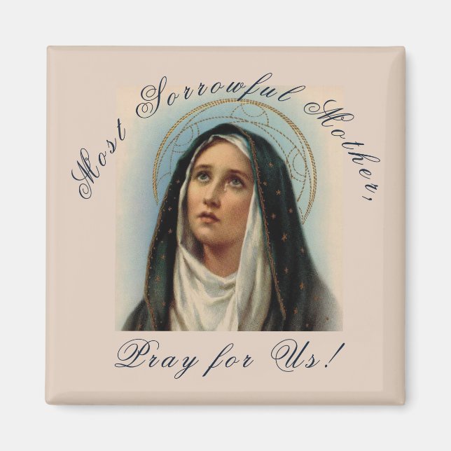 Sorrowful Mother Seven Sorrows Magnet (Front)