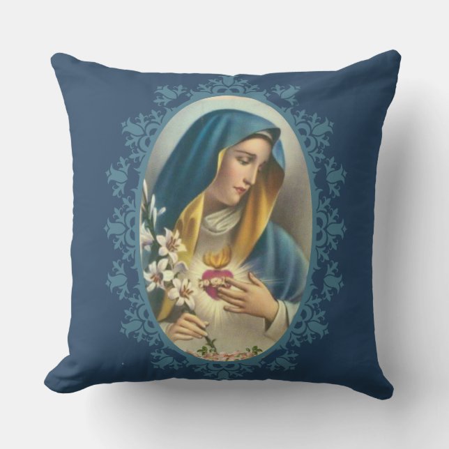 Sorrowful Mother  St. Anne  AUNT JAN Throw Pillow (Front)