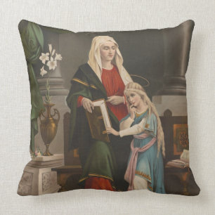 Sorrowful Mother St. Anne AUNT JAN Throw Pillow