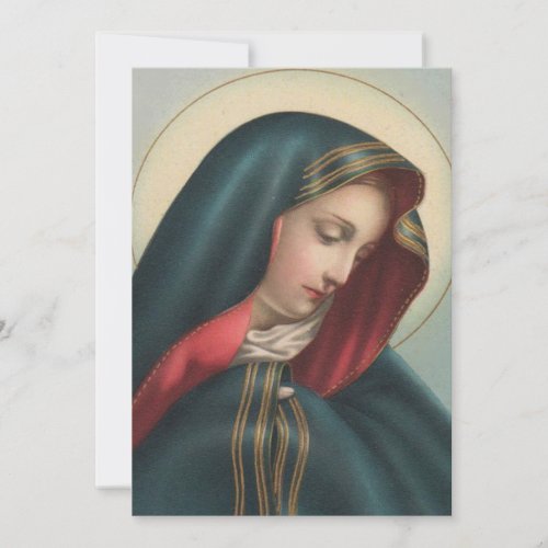 Sorrowful Virgin Mary Religious Catholic  Invitation