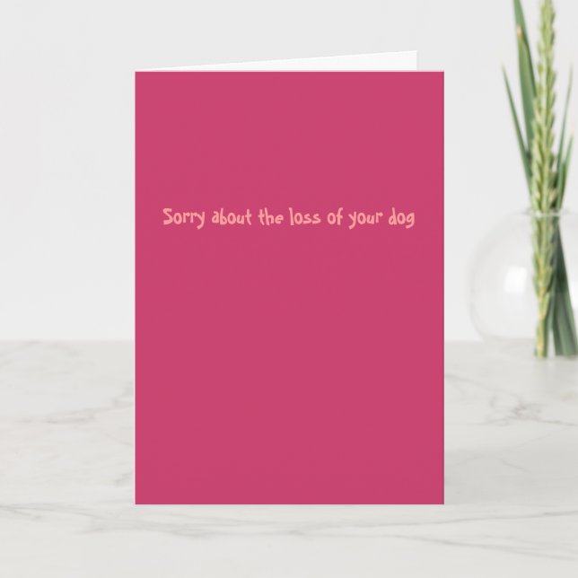 Sorry about the loss of your dog (female) card (Front)
