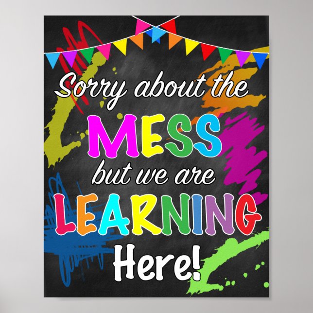 Sorry About The Mess Classroom Poster (Front)
