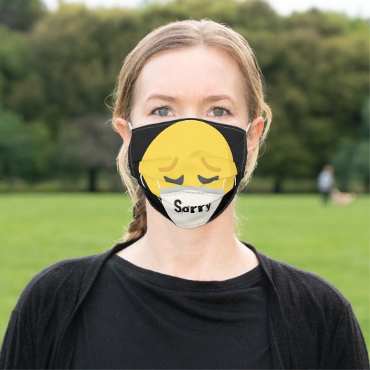 Sorry Adult Cloth Face Mask (Outside)
